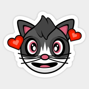 Lovestruck Cat Amanda Sticker